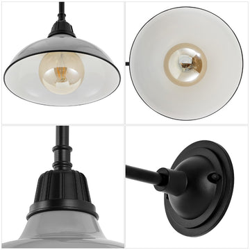 Aurora 12.25" Farmhouse Industrial Indoor/Outdoor Iron LED Gooseneck Arm Outdoor Sconce